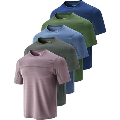 5 Pack Men’s Active Quick Dry Crew Neck T Shirts