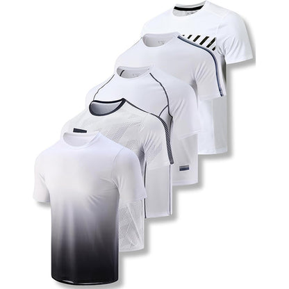 5 Pack Men’s Active Quick Dry Crew Neck T Shirts